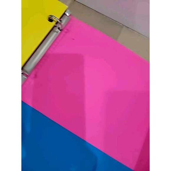 Vtg Lisa Frank 3 Ring Binder Pink Rainbow Rose Butterfly 90s - Picture 9 of 11